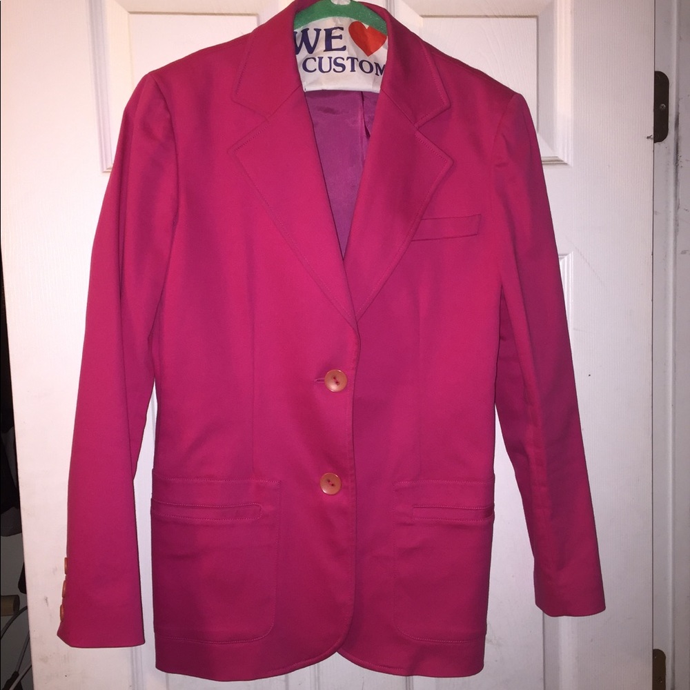 Oleg Cassini pink blazer